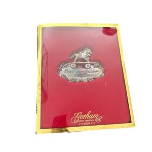 Gorham Baby's First Christmas 2002 Ornament Silver Plated NEW IN PACKAGE Vintage
